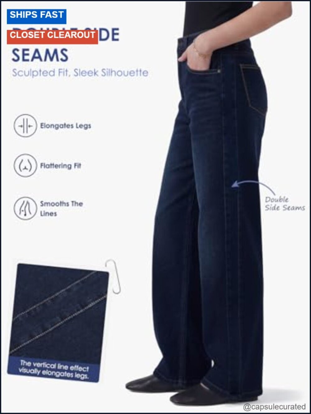 High Waisted Wide Leg Barrel Jeans Stretchy Baggy Denim Pants - Picture 3 of 6